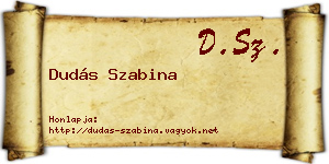 Dudás Szabina névjegykártya